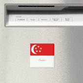 シンガポール国旗、ラベル マグネット (インサイチュ (食洗機))