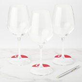 シンガポール国旗 ワイングラスタグ (セット)