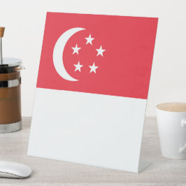 シンガポール国旗 台座サイン