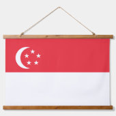 シンガポール国旗 吊り下げ型タペストリー (正面)