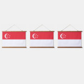 シンガポール国旗 吊り下げ型タペストリー (トリプル)