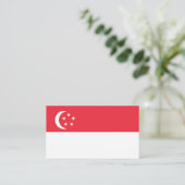 シンガポール国旗 名刺 (スタンド正面)