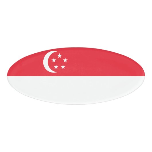シンガポール国旗 名札 (正面)