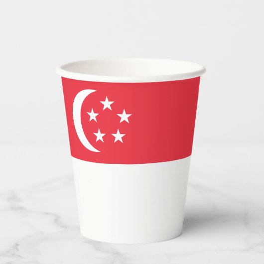 シンガポール国旗 紙コップ (正面)