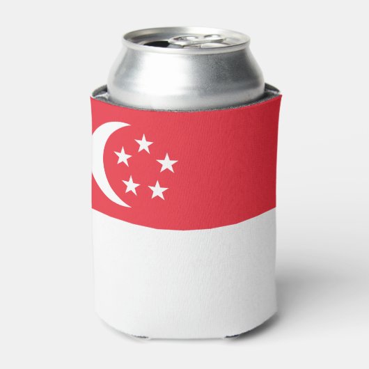 シンガポール国旗 缶クーラー (缶正面)