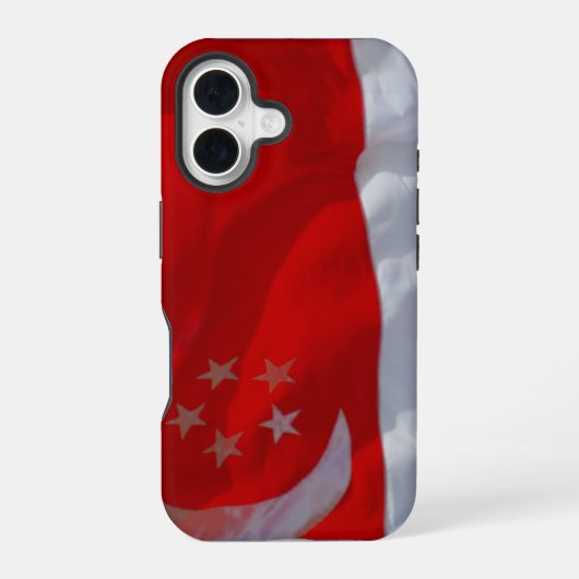 シンガポール国旗 iPhone 16ケース (裏面)