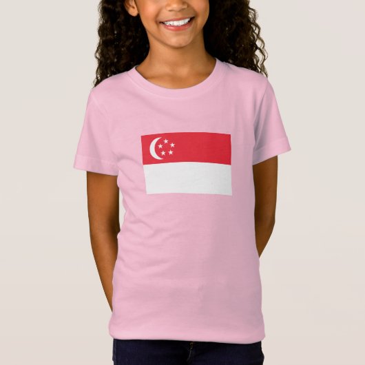 シンガポール国旗 Tシャツ (正面)