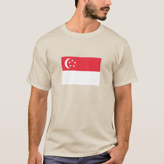 シンガポール国旗 Tシャツ (正面)