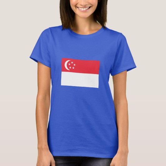 シンガポール国旗 Tシャツ (正面)
