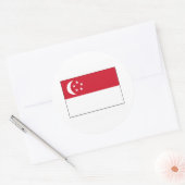 シンガポール国際的国旗 ラウンドシール (封筒)