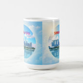 シンガポール市レトロスカイライン コーヒーマグカップ (中央)