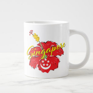 シンガポール愛国者（ハイビスカス） ジャンボコーヒーマグカップ