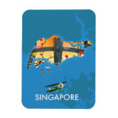 シンガポール旅行地図 マグネット (縦)