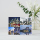 シンガポール旅行庭園は湾のコラージュ ポストカード (スタンド正面)