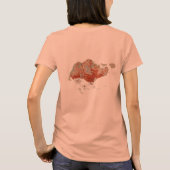 シンガポール旗+地図Tシャツ Tシャツ (裏面)