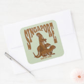 シンガポール海のカワウソ スクエアシール (封筒)