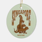 シンガポール海のカワウソ セラミックオーナメント (左)