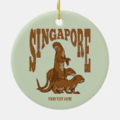 シンガポール海のカワウソ セラミックオーナメント (裏面)