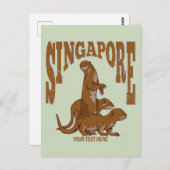 シンガポール海のカワウソ ポストカード (正面/裏面)