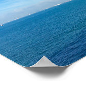 シンガポール海峡の貨物船と海の景色 ポスター (角)