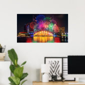 シンガポール花火ポスター ポスター (ホームオフィス)