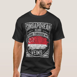 シンガポール走人の血が Tシャツ