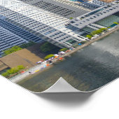 シンガポール高層スカイライン金融地区 ポスター (角)