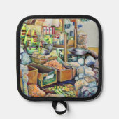 シンガポール魅力的のテクカ素晴らしセンターの約束 鍋敷き (正面)