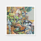 シンガポール魅力的テカ素晴らし・センターの約束 スタンダードカクテルナプキン (正面)