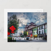 シンガポール鮮やかチャイナカラフルタウン葉書 ポストカード (正面/裏面)