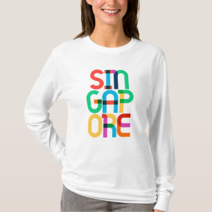 シンガポール・アポップ・アートのート・レターズ Tシャツ