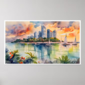 シンガポール – アーカイブ・アートプリント ポスター (正面)