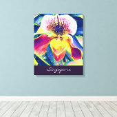 シンガポール・オーキッド旅行東南アジア キャンバスプリント (インサイチュ (ウッドフロア))