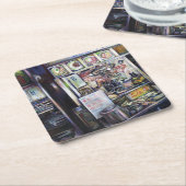 シンガポール，ケノシリカフィア スクエアペーパーコースター (アングル)