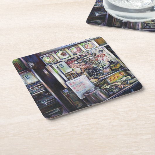 シンガポール，ケノシリカフィア スクエアペーパーコースター (アングル)