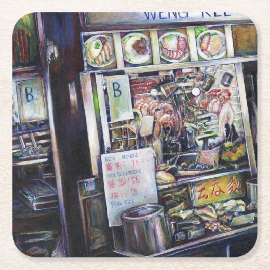 シンガポール，ケノシリカフィア スクエアペーパーコースター (正面)