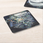 シンガポール、ゴールを移転 スクエアペーパーコースター (アングル)