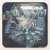 シンガポール、ゴールを移転 スクエアペーパーコースター (正面)