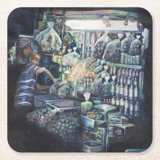 シンガポール、ゴールを移転 スクエアペーパーコースター (正面)