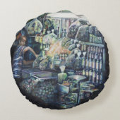 シンガポール、ゴールを移転 ラウンドクッション (裏面)