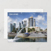 シンガポール・シティ・スカイライン旅行写真 ポストカード (正面/裏面)