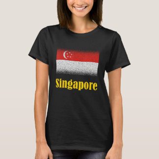 シンガポール シンガポールの旗 シンガポール旗 Tシャツ