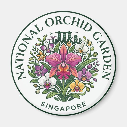 シンガポール シンガポール国立蘭園 マグネット (正面)