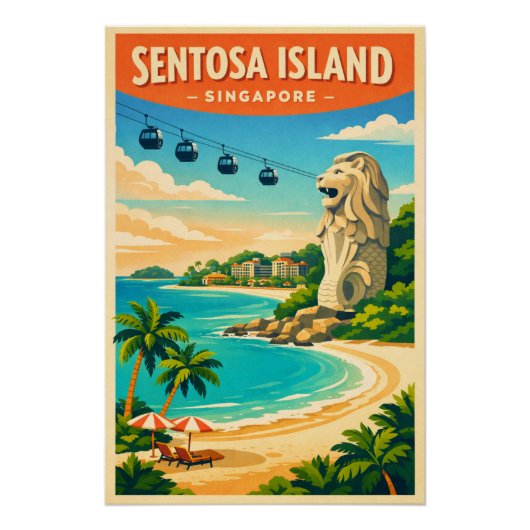 シンガポール セントーサ島 旅行 ポスター (正面)