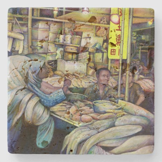 シンガポール，フライデー素晴らしズ·フレッシュ·フィッシュ ストーンコースター (正面)