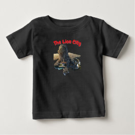 シンガポール マーライオン ライオンシティ 黒色ベビーTシャツ ベビーTシャツ