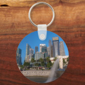 シンガポール – メルリオンパーク キーホルダー (正面)