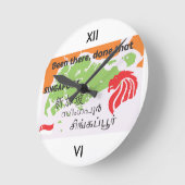 シンガポール ラウンド壁時計 (傾斜)