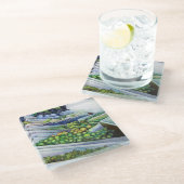 シンガポール·ラベンダー·通りのライターサイド ガラスコースター (アングル)