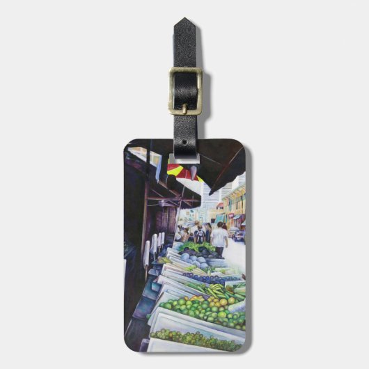 シンガポール·ラベンダー·通りのライターサイド ラゲッジタグ (正面縦)